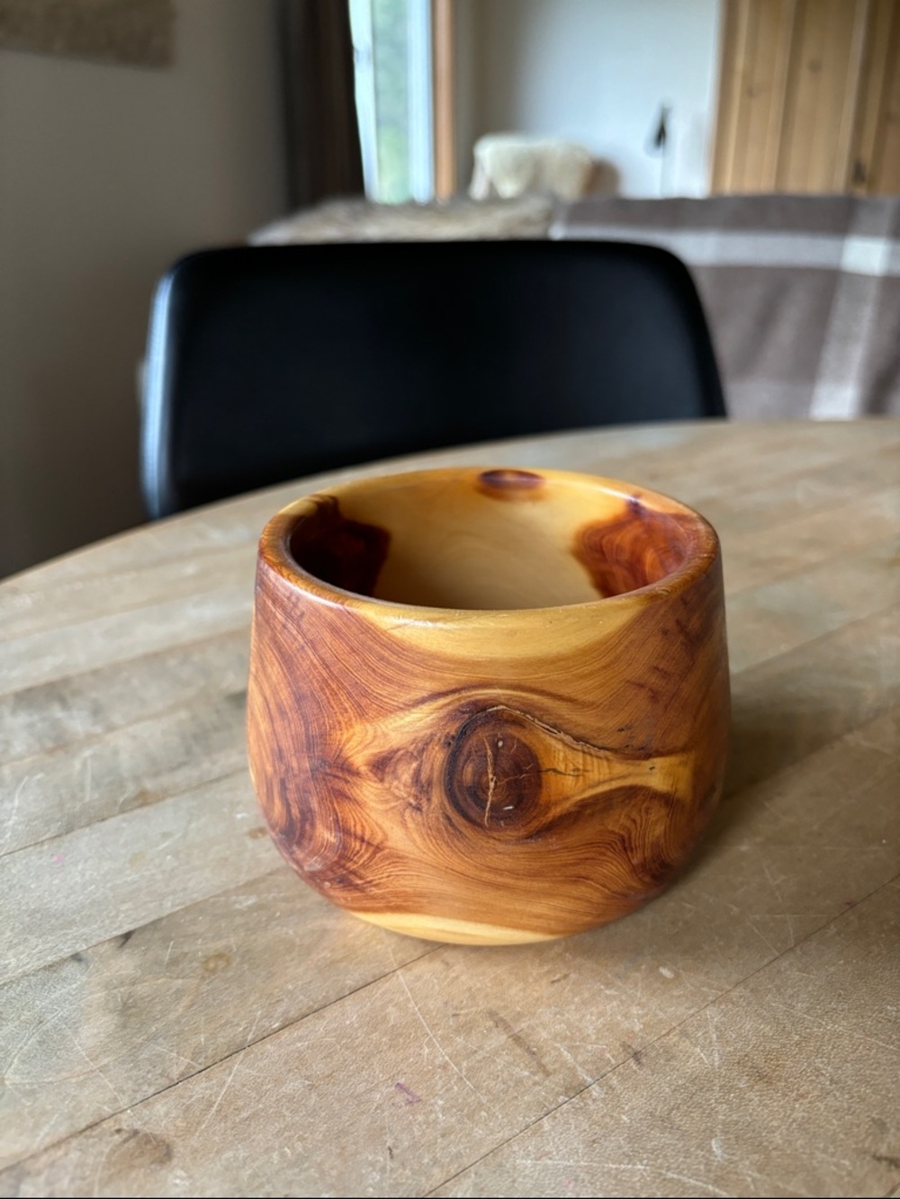 Vintage Hand Carved Wooden Bowl